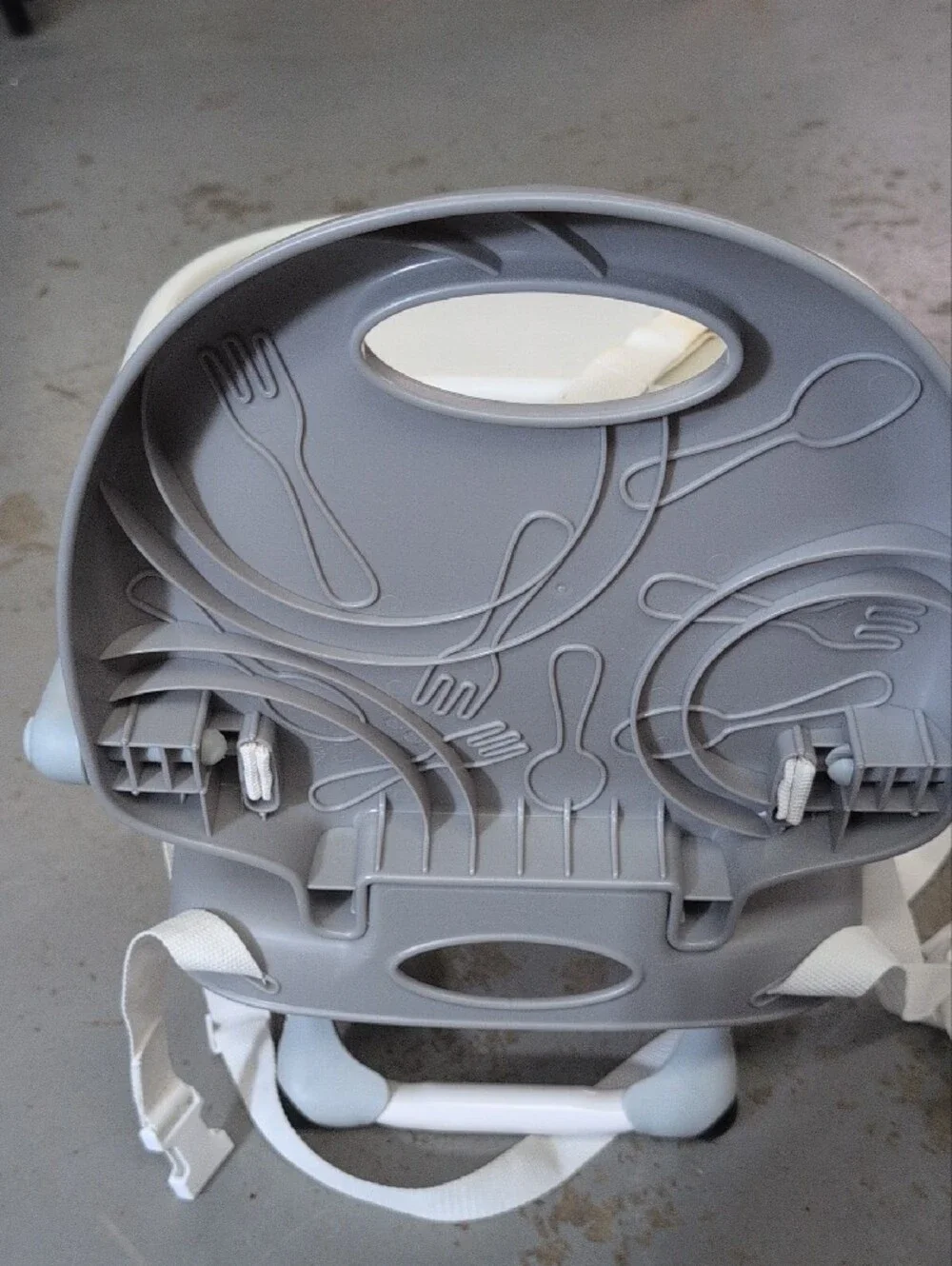 Chicco Gray & White Baby Booster Seat with Removable Tray